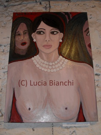 Maria e i fantasmi. tecnica mista. cm 70X50